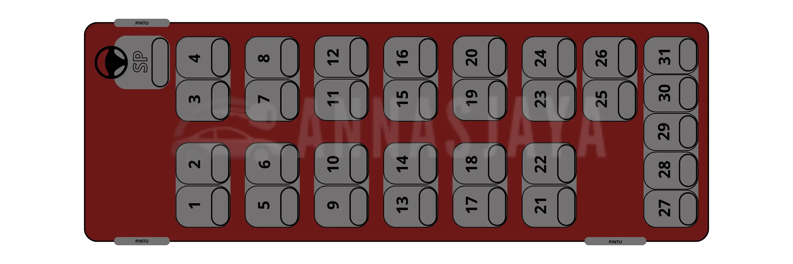 Seat 31 - 31 seat