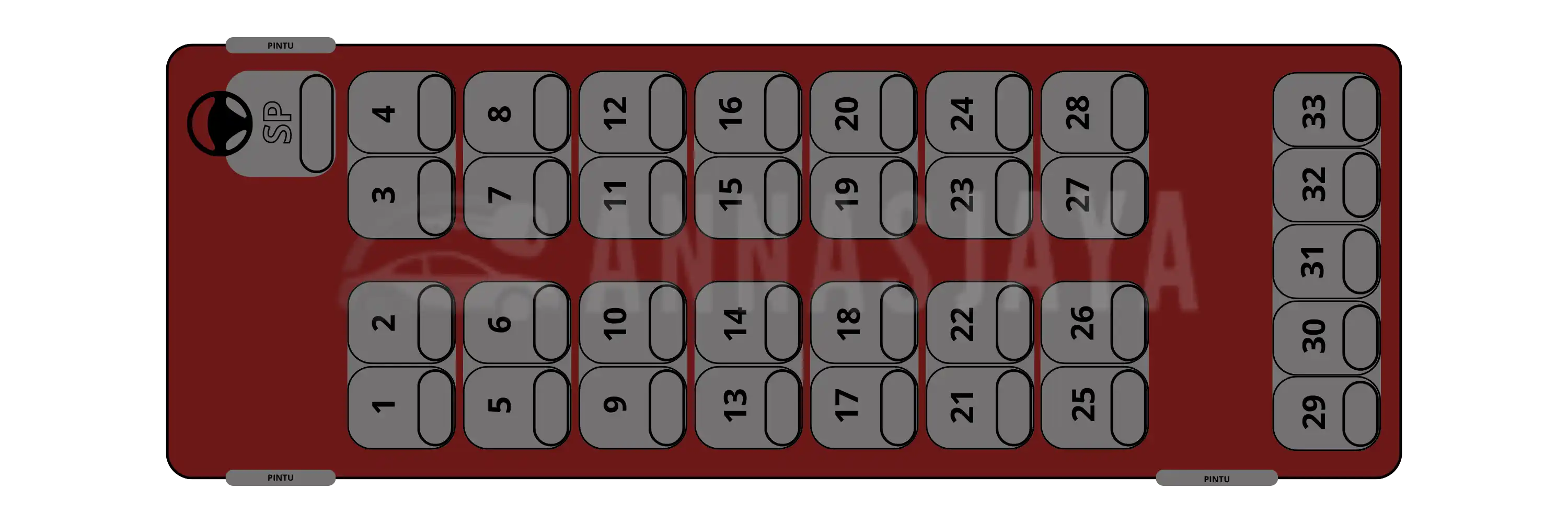 Seat 33 - 33 seat