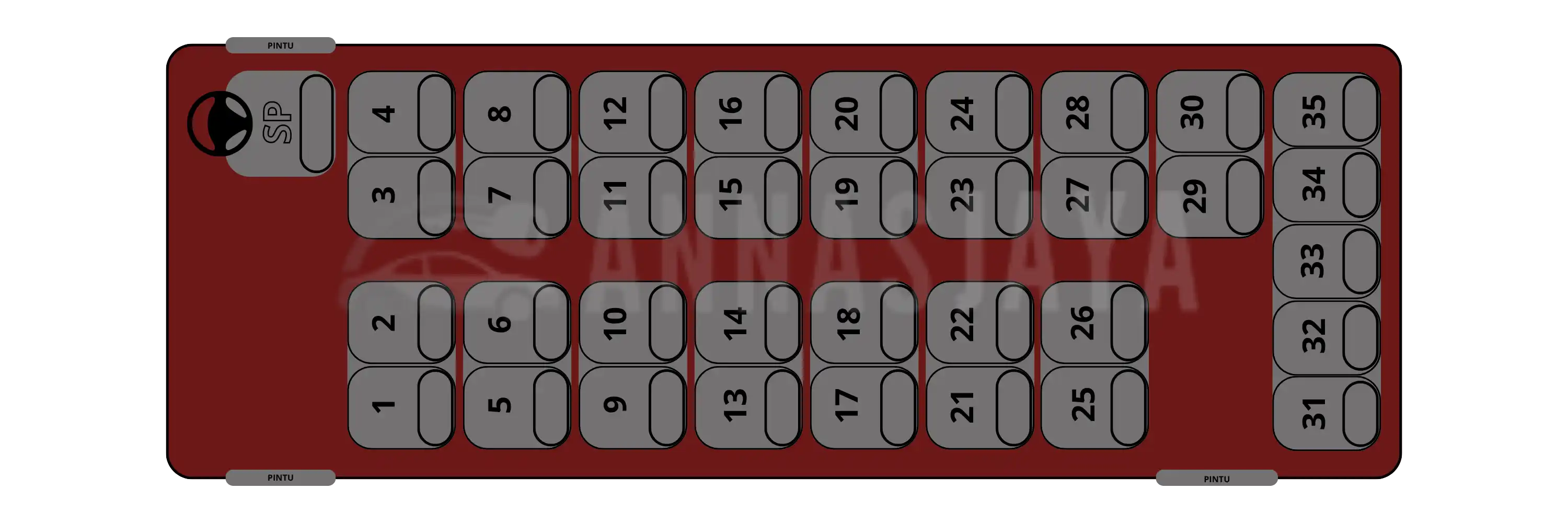 Seat 35 - 35 seat
